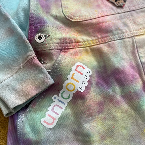 Organic cotton Upcycled fleecy flower power t-shirt - Picture 9 of 9